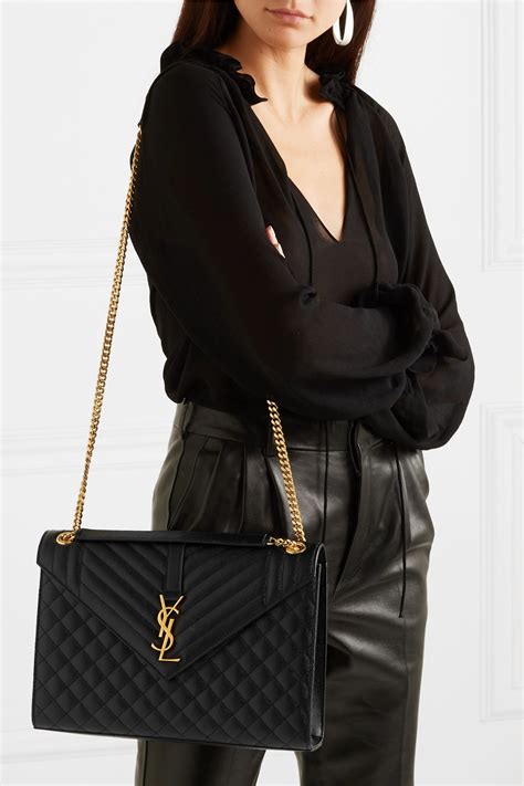 large ysl black bag|YSL large shoulder bag.